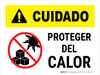 Caution: Protect From Heat Spanish Landscape - Wall Sign