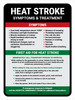 Heat Stroke Symptoms And Treatment Portrait - Wall Sign Heat Stroke Symptoms And Treatment Portrait - Wall Sign