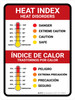 Heat Index Bilingual Portrait - Wall Sign Heat Index Bilingual Portrait - Wall Sign