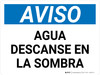 Notice: Water Rest Shade Spanish Landscape - Wall Sign Notice: Water Rest Shade Spanish Landscape - Wall Sign