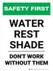 Safety First: Water Rest Shade Don't Work Without Them Portrait - Wall Sign