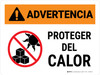 Warning: Protect From Heat Spanish Landscape - Wall Sign Warning: Protect From Heat Spanish Landscape - Wall Sign