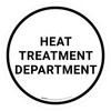 Heat Treatment Department Round - Floor Sign Heat Treatment Department Round - Floor Sign