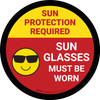 Sun Glasses Must Be Worn Round - Floor Sign