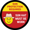 Sun Hat Must Be Worn Round - Floor Sign