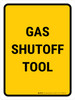 Gas Shutoff Tool Portrait - Wall Sign Gas Shutoff Tool Portrait - Wall Sign