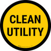 Clean Utility Circular - Floor Sign