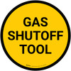 Gas Shutoff Tool Circular - Floor Sign Gas Shutoff Tool Circular - Floor Sign
