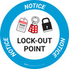 Notice: Lock-Out Point Circular - Floor Sign