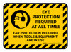 Eye Protection Required At All Times Rectangular - Floor Sign Eye Protection Required At All Times Rectangular - Floor Sign