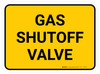 Gas Shutoff Valve Rectangular - Floor Sign