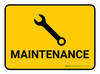 Maintenance Yellow Rectangular - Floor Sign Maintenance Yellow Rectangular - Floor Sign
