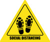 Social Distancing Shoe Prints Triangle - Floor Sign Social Distancing Shoe Prints Triangle - Floor Sign