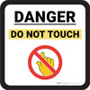 Danger Do Not Touch with Emoji Square - Floor Sign Danger Do Not Touch with Emoji Square - Floor Sign