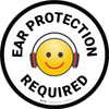 Ear Protection Required with Emoji Circular - Floor Sign Ear Protection Required with Emoji Circular - Floor Sign