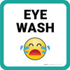 Eye Wash with Emoji Square - Floor Sign Eye Wash with Emoji Square - Floor Sign