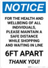 Notice: For Health and Wellbeing Maintain a Safe Distance ANSI Portrait - Wall Sign Notice: For Health and Wellbeing Maintain a Safe Distance ANSI Portrait - Wall Sign