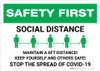 Safety First: Social Distance - Maintain a 6ft Distance! Landscape - Wall Sign Safety First: Social Distance - Maintain a 6ft Distance! Landscape - Wall Sign