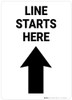 One-Way Aisle Up Arrow Portrait - Wall Sign