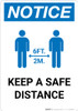 Notice: Keep Distance Maintain 6ft with Icon Portrait - Wall Sign Notice: Keep Distance Maintain 6ft with Icon Portrait - Wall Sign
