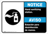 Notice: Hand Sanitizing Station Bilingual with Icon Landscape - Wall Sign Notice: Hand Sanitizing Station Bilingual with Icon Landscape - Wall Sign