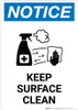 Notice: Keep Surface Clean with Icon Portrait - Wall Sign