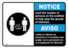 Notice: Limit Number Of Persons On Scaffold Bilingual with Icon Landscape - Wall Sign Notice: Limit Number Of Persons On Scaffold Bilingual with Icon Landscape - Wall Sign
