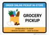 Grocery Pickup Order Online Pickup In-Store with Icon Landscape - Wall Sign