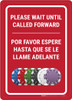 Casino Cage - Please Wait Until Called Forward Bilingual Portrait with Emoji - Wall Sign Casino Cage - Please Wait Until Called Forward Bilingual Portrait with Emoji - Wall Sign