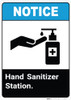 Notice ANSI Hand Sanitizer Station Portrait - Wall Sign
