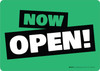 Now Open! Green/Black/White Landscape - Wall Sign