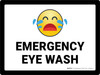 Emergency Eye Wash with Emoji Landscape - Wall Sign Emergency Eye Wash with Emoji Landscape - Wall Sign