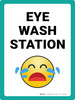 Eye Wash Station with Emoji Portrait - Wall Sign