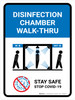 Disinfection Chamber Walk-Thru with Icon Portrait - Wall Sign