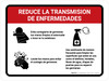 Reduce La Transmision De Enfermedades Spanish with Icons Landscape - Wall Sign