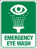 Emergency Eye Wash Station Wall Sign Emergency Eye Wash Station Wall Sign