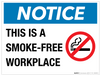 Notice: This is a Smoke-Free Workplace - Wall Sign Notice: This is a Smoke-Free Workplace - Wall Sign