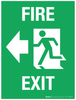 Fire Exit (arrow left) - Wall Sign Fire Exit (arrow left) - Wall Sign