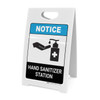 Notice: Hand Sanitizer Station ANSI Portrait - A-Frame Sign Notice: Hand Sanitizer Station ANSI Portrait - A-Frame Sign
