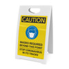 Caution: Masks Required Beyond This Point Stop Coronavirus with Icon Portrait - A-Frame Sign Caution: Masks Required Beyond This Point Stop Coronavirus with Icon Portrait - A-Frame Sign