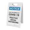 Notice: Stop Think You Have COVID-19 with Icon Portrait - A-Frame Sign Notice: Stop Think You Have COVID-19 with Icon Portrait - A-Frame Sign