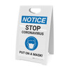Notice: Stop COVID-19 Drive Thru Testing by Appointment with Icon Portrait - A-Frame Sign
