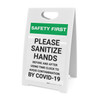 Safety First: Sanitize Hands Before & After Using Time Clock COVID-19 Portrait - A-Frame Sign Safety First: Sanitize Hands Before & After Using Time Clock COVID-19 Portrait - A-Frame Sign