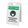 Safety First: Coronavirus Outbreak - Please Wear a Mask with Icon Portrait - A-Frame Sign