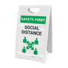 Safety First: Social Distance with Icon Portrait - A-Frame Sign Safety First: Social Distance with Icon Portrait - A-Frame Sign
