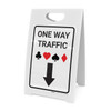 Casino - One Way Traffic with Arrow Down - A-Frame Sign