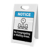 No Congregating in Waiting Areas - A-Frame Sign No Congregating in Waiting Areas - A-Frame Sign