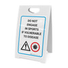 Do Not Engage In Sports If Vulnerable To Disease with Icon - A-Frame Sign Do Not Engage In Sports If Vulnerable To Disease with Icon - A-Frame Sign