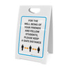 For The Well Being Of Students Keep A Safe Distance with Icon - A-Frame Sign