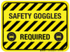 Safety Goggles Required - Floor Sign Safety Goggles Required - Floor Sign